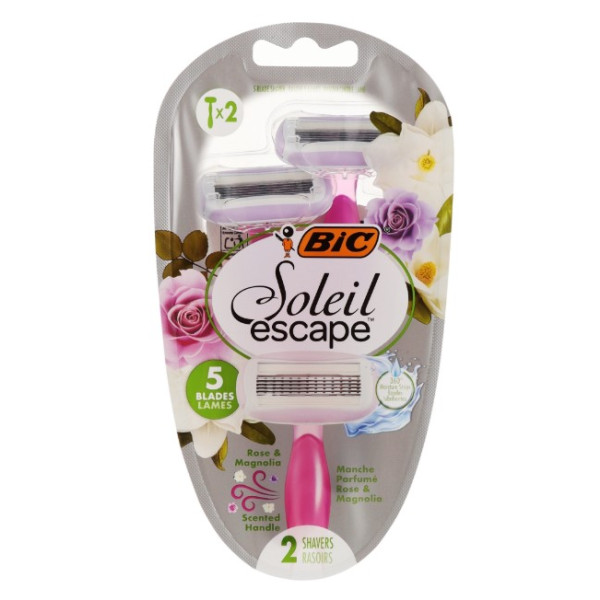 Фото - Станок жіночий одноразовий BIC Soleil Escape роза 2 шт. (3086123740686)