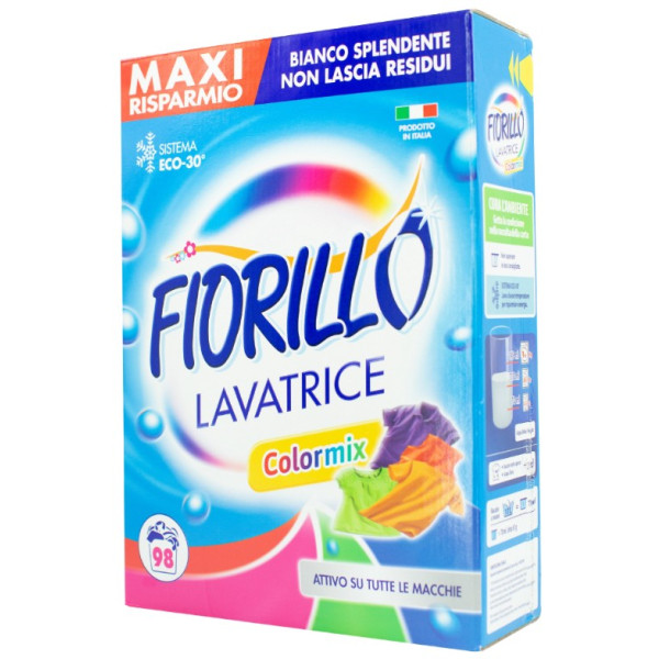 Фото - Пральний порошок Fiorillo Colormix 6 кг 98 прань (FWPC600098)