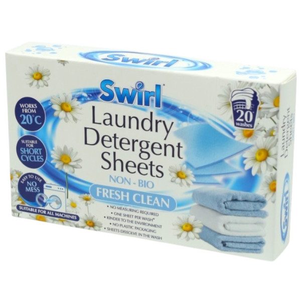 Фото - Пральний порошок листовий Swirl Свіжість 20 шт. (SSPUF20)