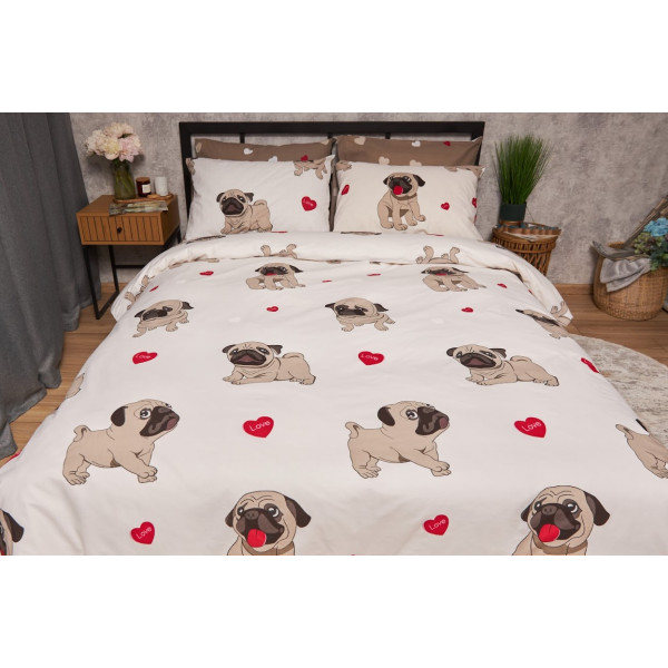 Фото - Комплект постільної білизни Moon&Star Бязь Gold Люкс Bulldog Love 175х210 нав. 2х40х60 (MS-820005710) Фото - Комплект постільної білизни Moon&Star Бязь Gold Люкс Bulldog Love 175х210 нав. 2х40х60 (MS-820005710)