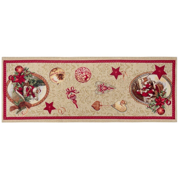 Фото - Скатертина раннер Lefard гобеленовий Santa claus 40x100 см (732-181) Фото - Скатертина раннер Lefard гобеленовий Santa claus 40x100 см (732-181)