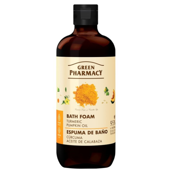 Фото - Піна для ванни Green Pharmacy куркума та гарбузова олія 500 мл (4823015945694)
