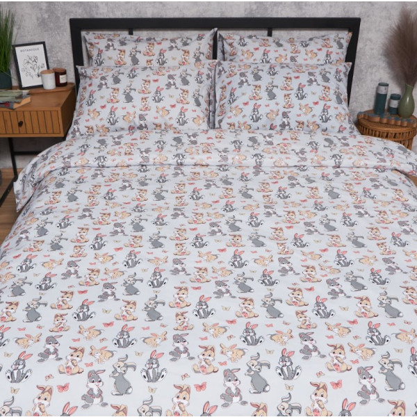 Фото - Комплект постільної білизни Moon&Star Бязь Gold Люкс Bunny Dreams 175х210 нав. 4х70х70 (MS-820006064)