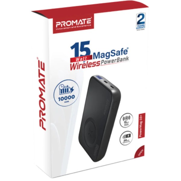 Фото - Батарея мобільна Promate powermag-10+ 10000mAh Black