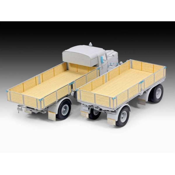 Фото - Набір для моделювання техніки Revell Вантажна машина Büssing 8000 S13 з причепом рівень 5 1:24 (RVL-07580)