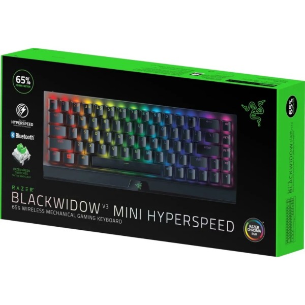 Фото - Клавіатура бездротова ігрова Razer BlackWidow V3 Mini Hyperspeed Green Switch RU (RZ03-03891600-R3R1)