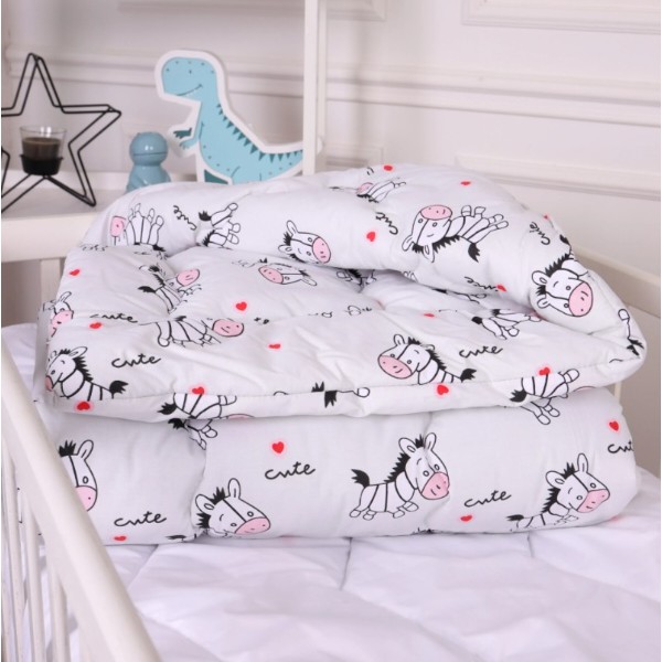 Фото - Одеяло детское зима MirSon антиаллергенное Kids Time 20-0040 Cute white zebra 110х140 см EcoSilk (2200009663963)