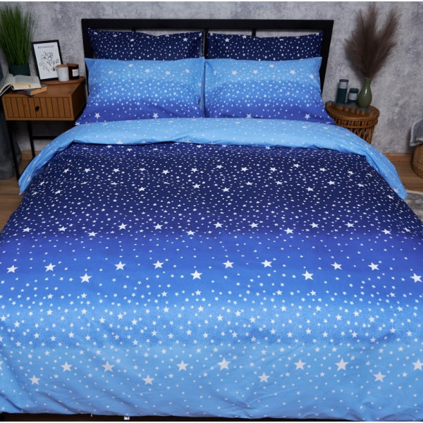 Фото - Комплект постільної білизни Moon&Star Бязь Gold Люкс Night Glow175х210 нав. 2х50х70 (MS-820006551)