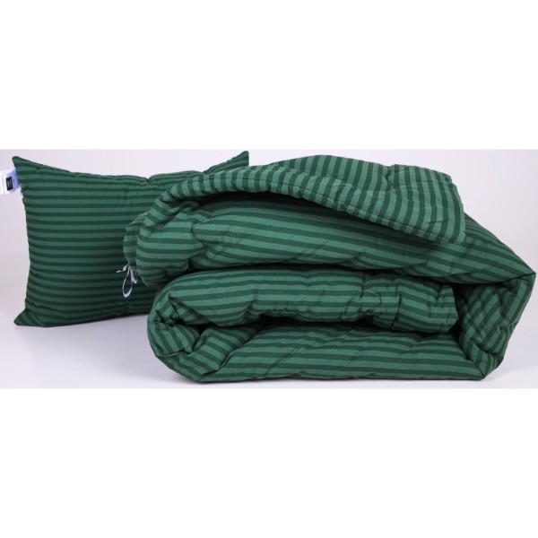 Фото - Ковдра дитяча зима MirSon антиалергенна №120 Сolor Fun Line 17-0612 Stripe Emerald Eco-Softt 110х140 + нав. 2 шт. (2200010850987)