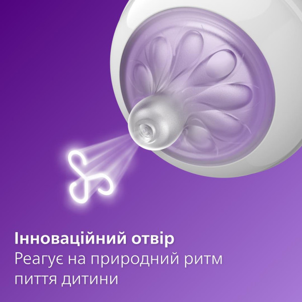 Фото - Средний поток соска детская силиконовая Philips AVENT Natural природный средний поток, от 3 мес., 2 шт. (SCY964/02)