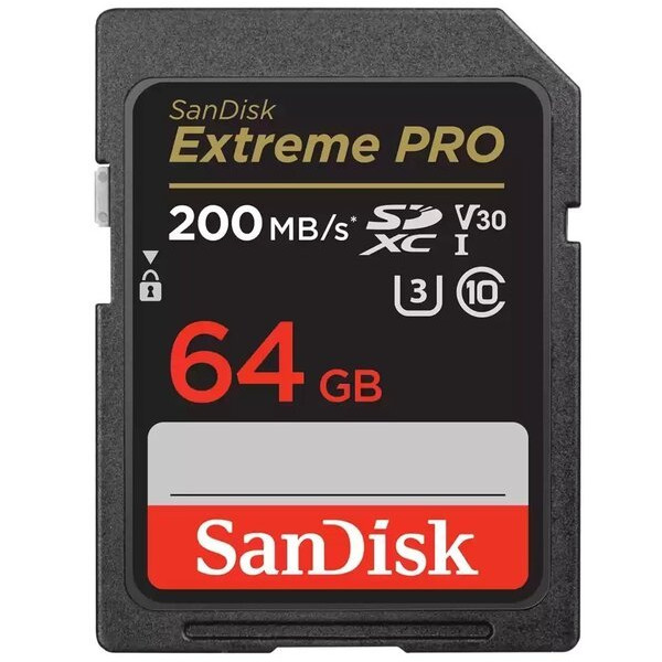 Фото - Карта пам'яті SanDisk SD 64GB C10 UHS-I U3 Extreme Pro V30 (SDSDXXU-064G-GN4IN)