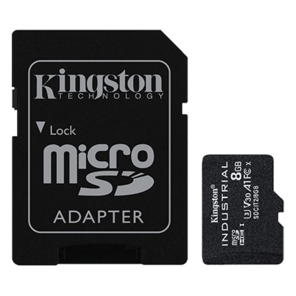 Фото - Карта памяти Kingston 8GB microSDHC Industrial C10 A1 pSLC  Card + SD Adapter (SDCIT2/8GB)