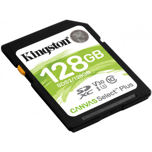 Фото - Карта памяти Kingston SDXC 128GB Canvas Select Plus 100R C10 UHS-I U3 (SDS2/128GB)