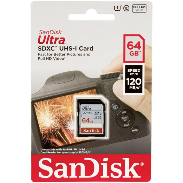 Фото - Карта памяти SanDisk Ultra SDXC 64GB (SDSDUN4-064G-GN6IN)