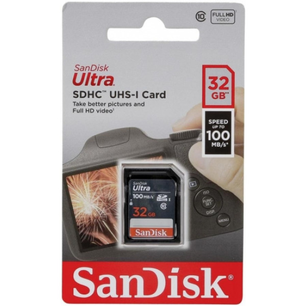 Фото - Карта пам'яті SanDisk Ultra SDHC 32GB Class10 UHS-I (SDSDUNR-032G-GN3IN)