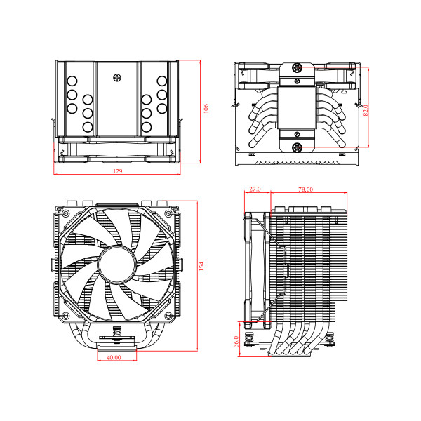 Фото - Процесорний кулер ID-Cooling SE-226-XT Black