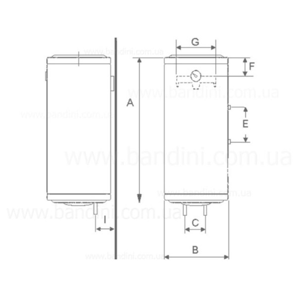 Фото - Водонагрівач Bandini Water Heaters SE 45 SLIM