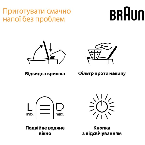 Фото - Електричний чайник Braun WK1500WH