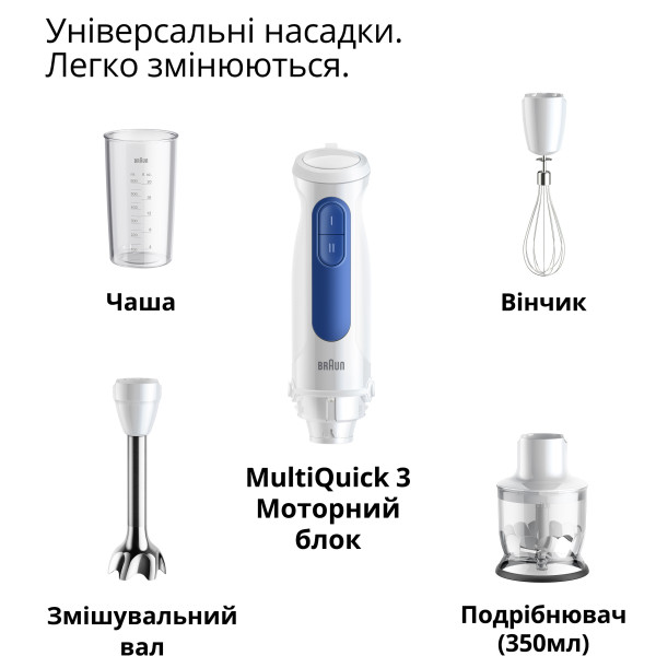 Фото - Блендер погружной Braun MQ30202MWH