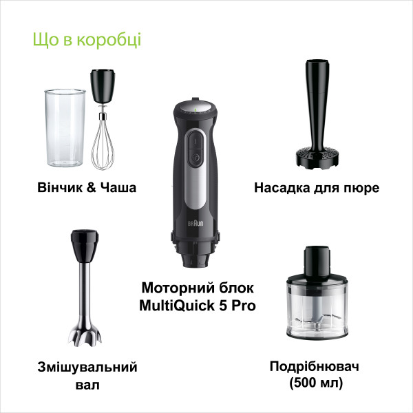 Фото - Блендер заглибний Braun MQ55307M