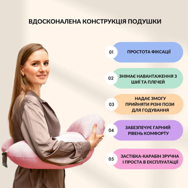 Фото - Подушка для кормления SEI DESIGN 60х70х16 см с карабином (8-35409*003)