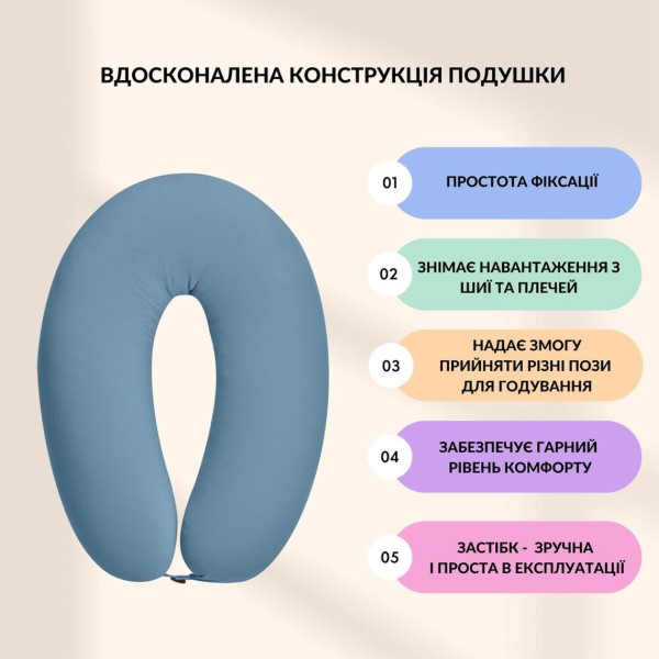 Фото - Подушка для годування SEI DESIGN 30х190 см трикотаж з гудзиком (8-36178*001)