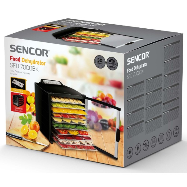 Фото - Сушарка для овочів і фруктів Sencor SFD 7000BK