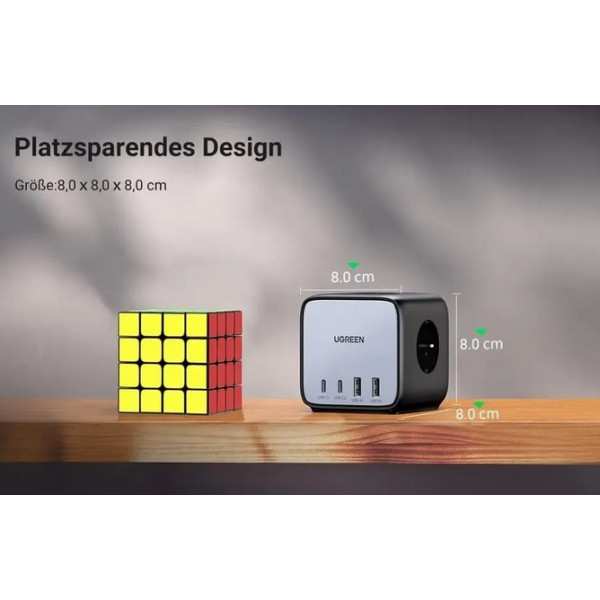 Фото - Мережевий зарядний пристрій UGREEN CD268 4xUSB 65W DigiNest Cube (60113)