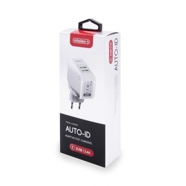 Фото - Мережевий зарядний пристрій Intaleo TCA242 (2USB 2.4A) White (1283126477492)