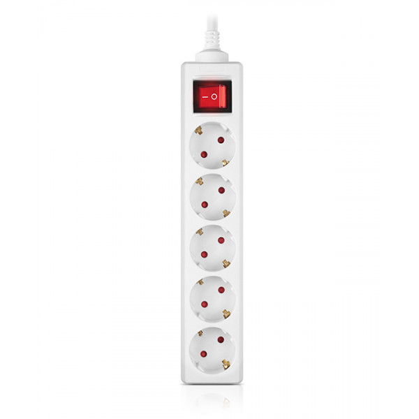 Фото - Уцінка - Мережевий фільтр REAL-EL RS-Protect M, 5m, білий
