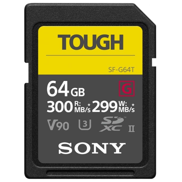 Фото - Карта памяти Sony 64GB SDXC C10 UHS-II U3 V90 Tough (SF64TG)