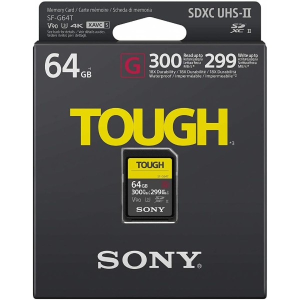 Фото - Карта памяти Sony 64GB SDXC C10 UHS-II U3 V90 Tough (SF64TG)