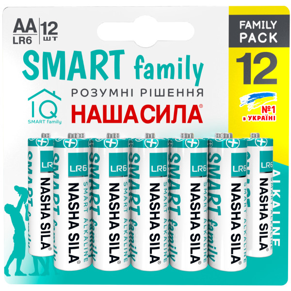 Фото - Батарейка тип AA Наша Сила SMART AA (LR6) 12 на блістері (6922363163540)