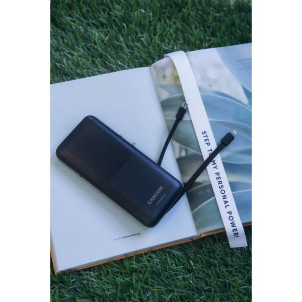 Фото - Батарея мобільна Canyon PB-1010 10000 mAh PD QC Black (CNE-CPB1010B)
