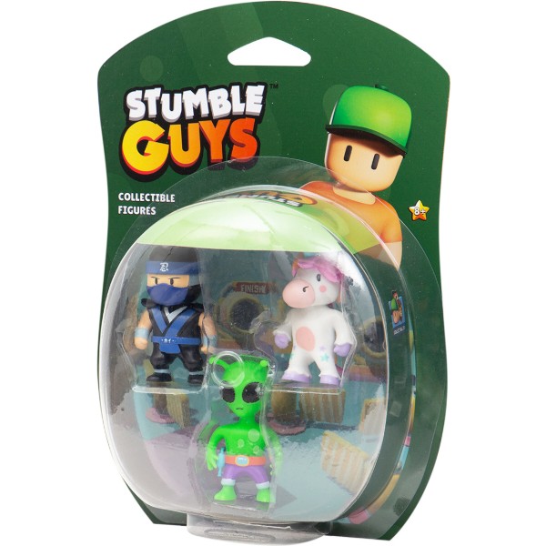 Фото - Коллекционная фигурка STUMBLE GUYS НИНДЗЯ КАЙ, СПРИНКЛС, ПРИШЕЛЕЦ 3 фигурки (SG2020-5)