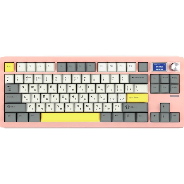 Фото - Клавіатура бездротова ігрова EPOMAKER Shadow-S TKL Wisteria Linear Switch Hot-Swap RGB Pink (SHS-P-WL)
