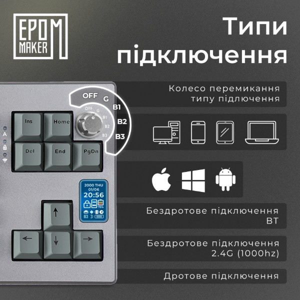 Фото - Клавиатура беспроводная игровая EPOMAKER Shadow-X Flamingo Switch Hot-Swap RGB Black (SHX-B-F)