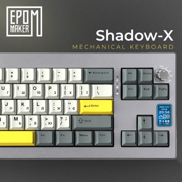 Фото - Клавиатура беспроводная игровая EPOMAKER Shadow-X Flamingo Switch Hot-Swap RGB Black (SHX-B-F)