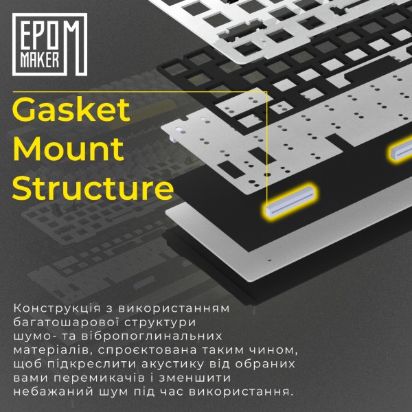Фото - Клавиатура беспроводная игровая EPOMAKER Shadow-X Flamingo Switch Hot-Swap RGB Black (SHX-B-F)
