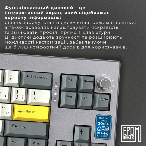 Фото - Клавиатура беспроводная игровая EPOMAKER Shadow-X Flamingo Switch Hot-Swap RGB Black (SHX-B-F)