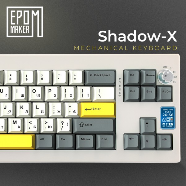 Фото - Клавиатура беспроводная игровая EPOMAKER Shadow-X Mulan Switch Hot-Swap RGB White (SHX-W-M)