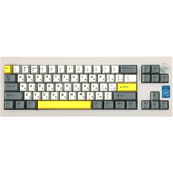 Фото - Клавиатура беспроводная игровая EPOMAKER Shadow-X Wisteria Linear Switch Hot-Swap RGB White (SHX-W-WL)