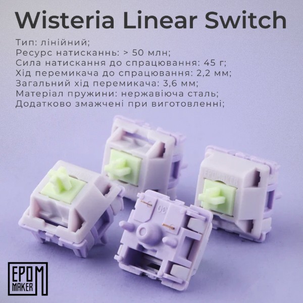 Фото - Клавиатура беспроводная игровая EPOMAKER Shadow-X Wisteria Linear Switch Hot-Swap RGB White (SHX-W-WL)