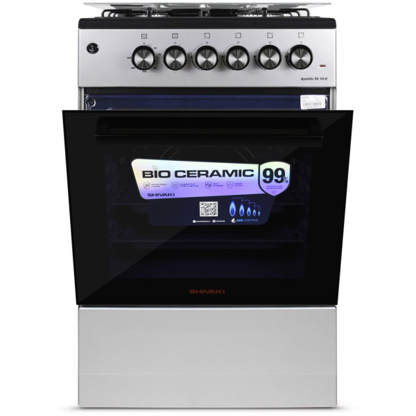 Фото - Плита газова Shivaki APETITO 50 10-E GREY