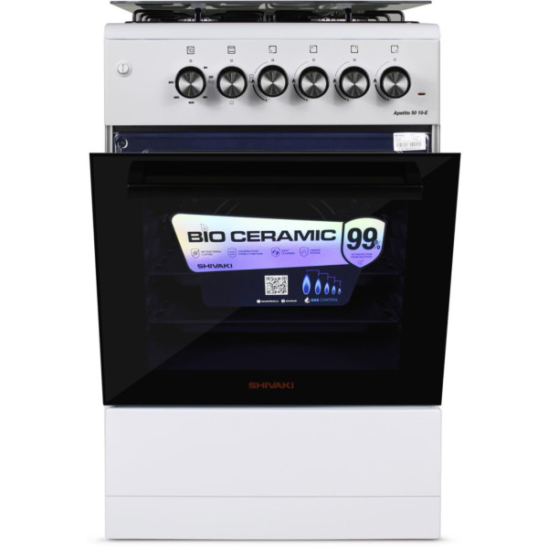 Фото - Плита газова Shivaki APETITO 10-E WHITE
