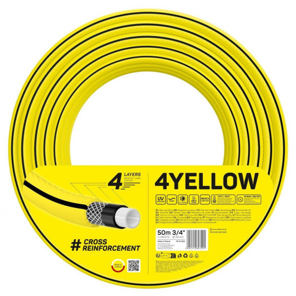 Фото - Шланг поливочний Cellfast 4Yellow 3/4" (10-522)