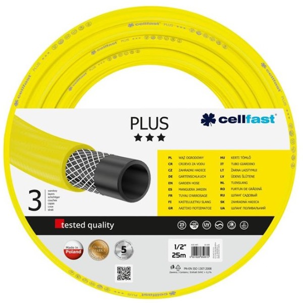 Фото - Шланг поливочный Cellfast Plus 1/2' (10-200_CELLFAST)