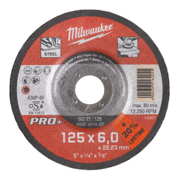 Фото - Круг отрезной по металлу Milwaukee SG PRO+ 27/125х6 мм (4932451502)