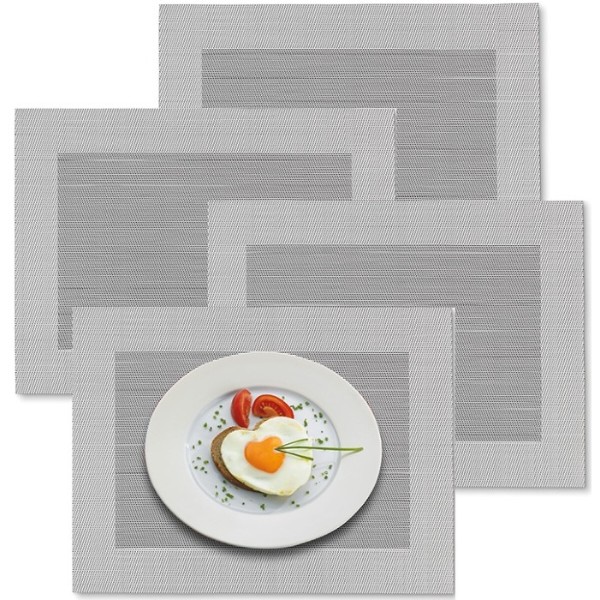 Фото - Серветка для сервірування Kela Nicoletta 45х33 см White/Black (12037)