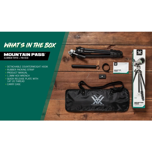 Фото - Штатив Vortex Mountain Pass Tripod Kit (TR-MTP)